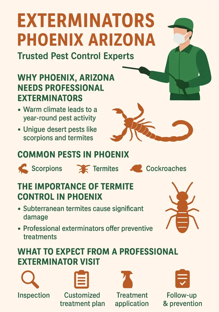 infographic of exterminators phoenix arizona